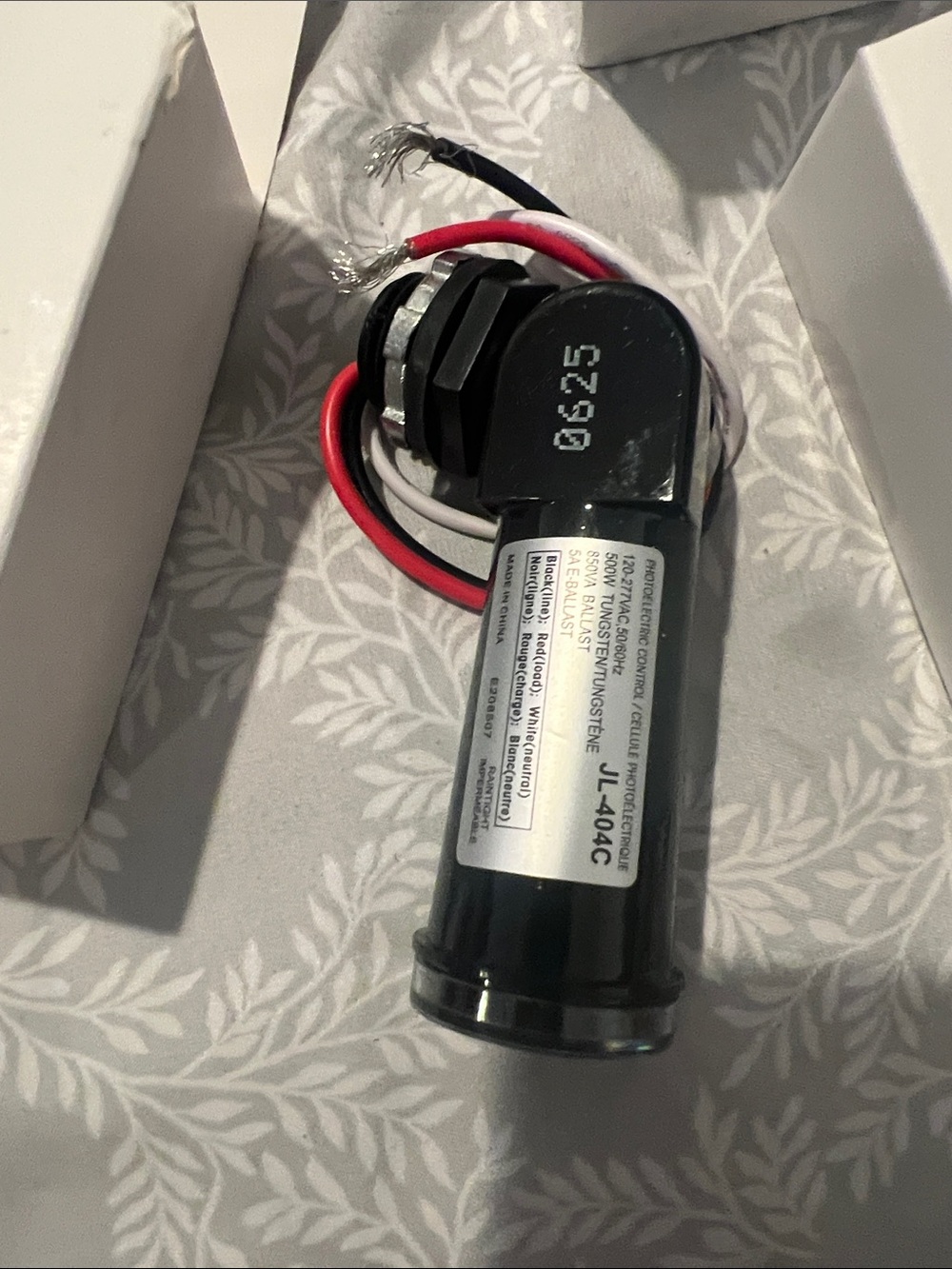 Black Electrical Ballast/Starter with Red & White Wires